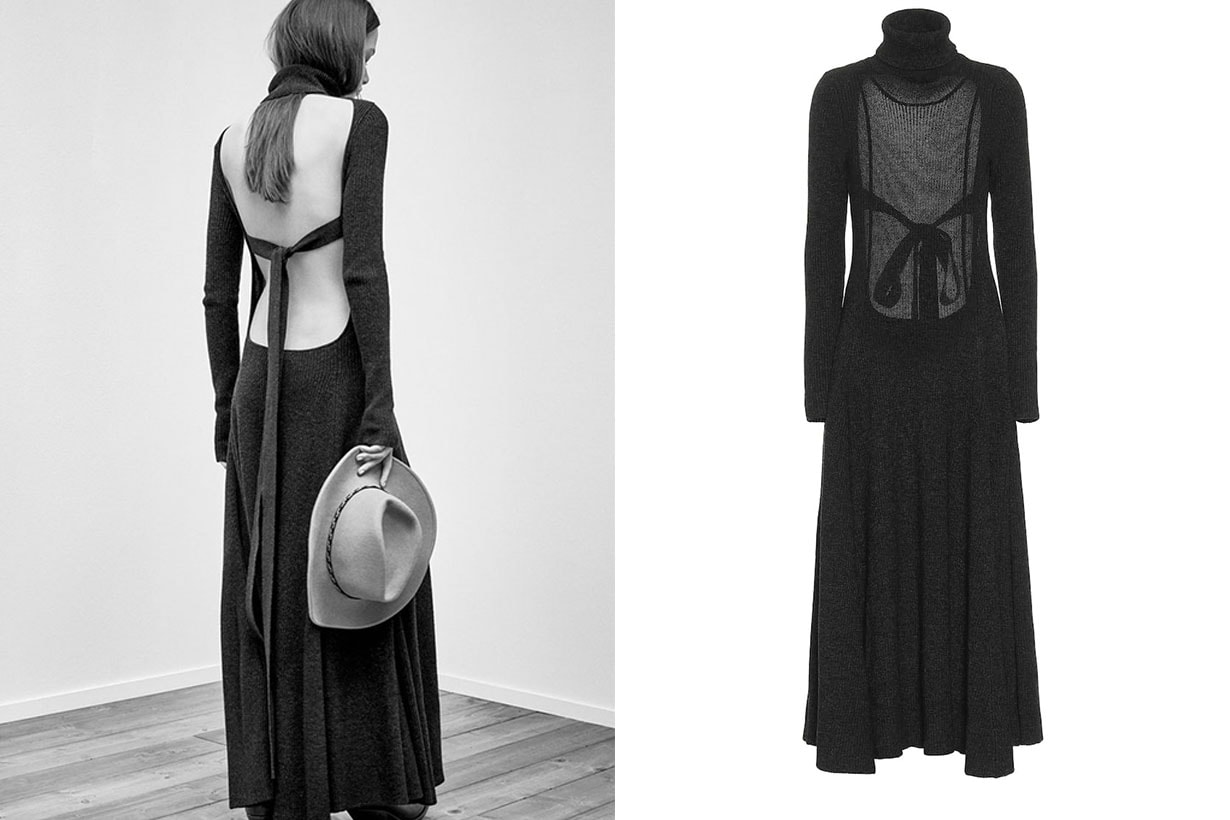 black sexy dress open back 2020 fw