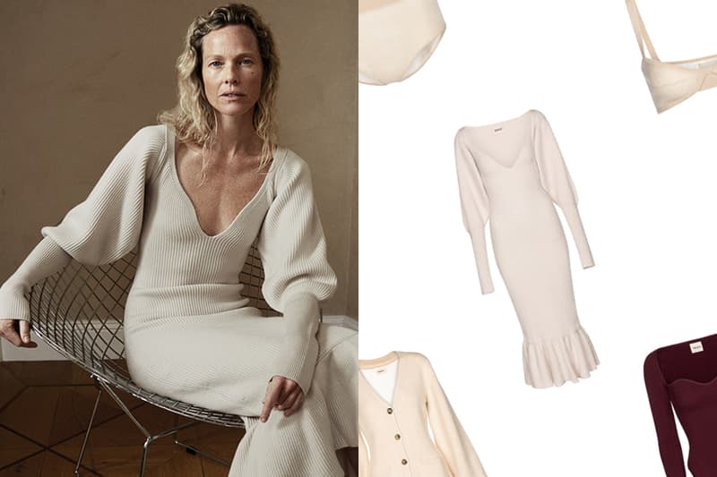 Khaite x Mytheresa knit bralettes tulle dresses online shopping