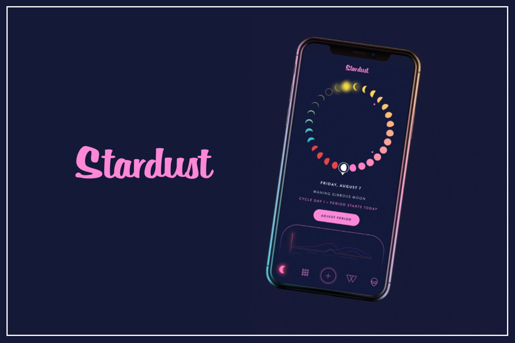stardust period tracker horoscope astronomy astrology mobile apps menstrual care cycle