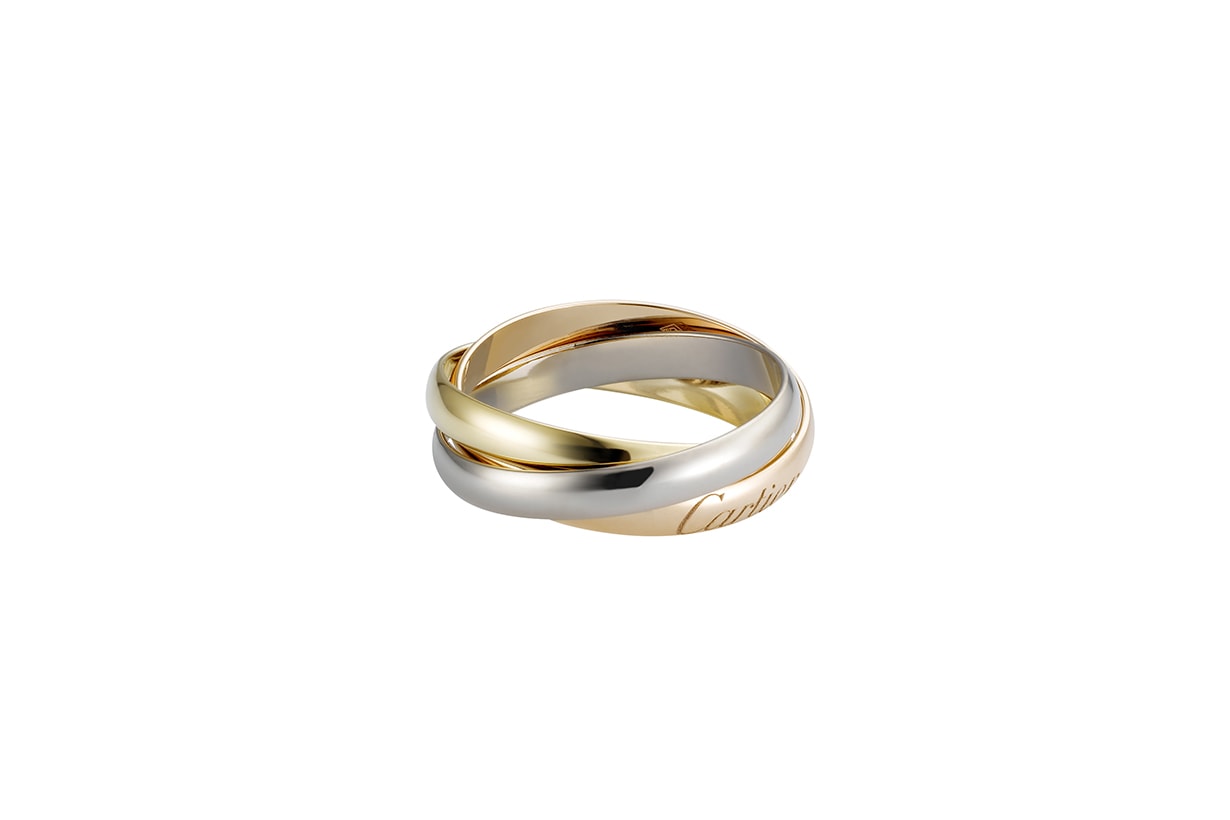 卡地亞 Trinity 系列戒指小型款 18K 白色黃金、18K黃金、18K玫瑰金