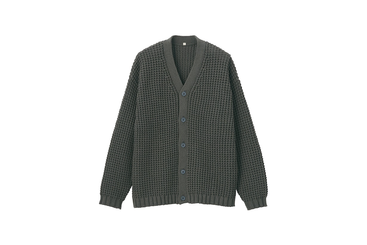 Muji labo Waffle Knit Cardigan 2020 fw