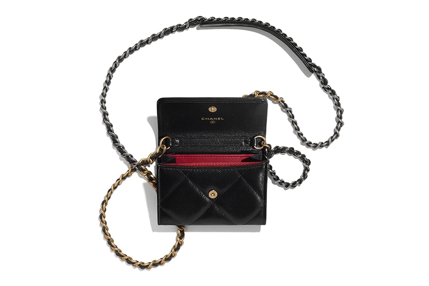Chanel 19 Flap Coin Purse With Chain Handbags