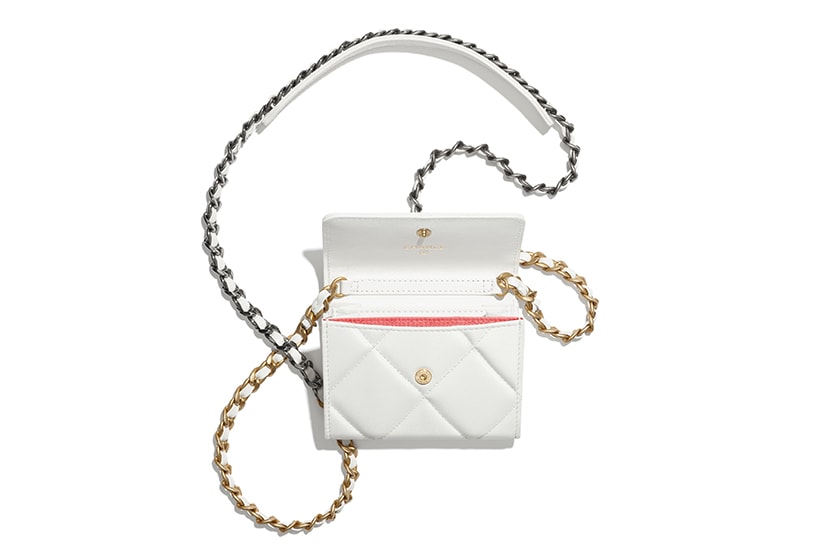 Chanel 19 Flap Coin Purse With Chain Handbags