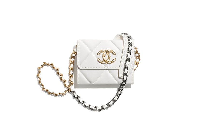 Chanel 19 Flap Coin Purse With Chain Handbags