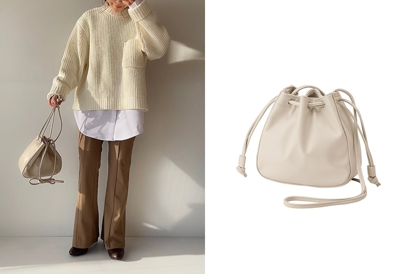 GU new Drawstring Bag Japanese Girl