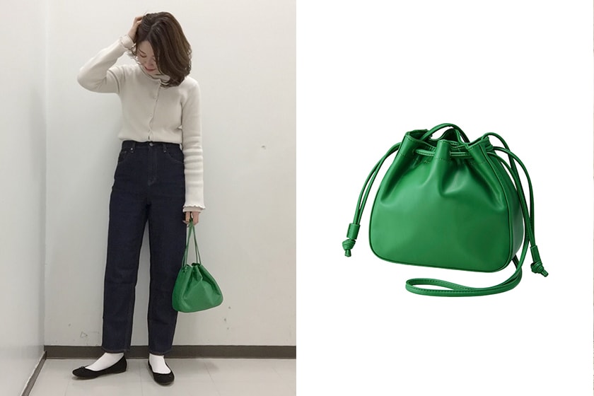 GU new Drawstring Bag Japanese Girl