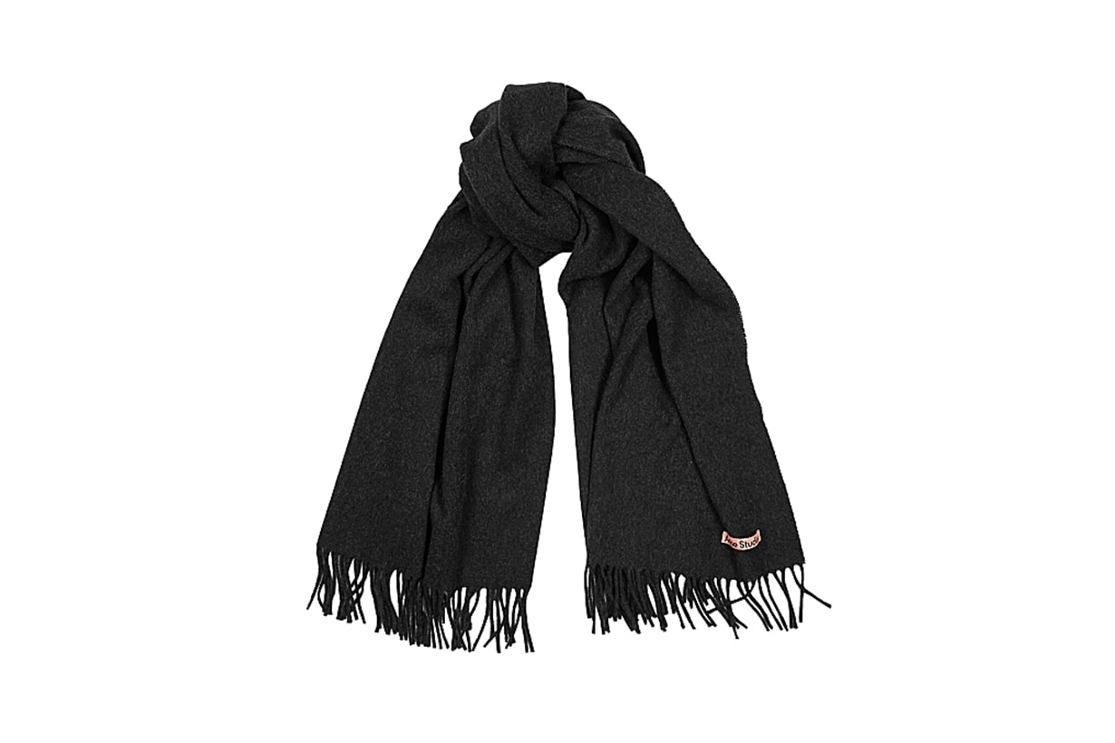 ACNE STUDIOS Canada anthracite wool scarf