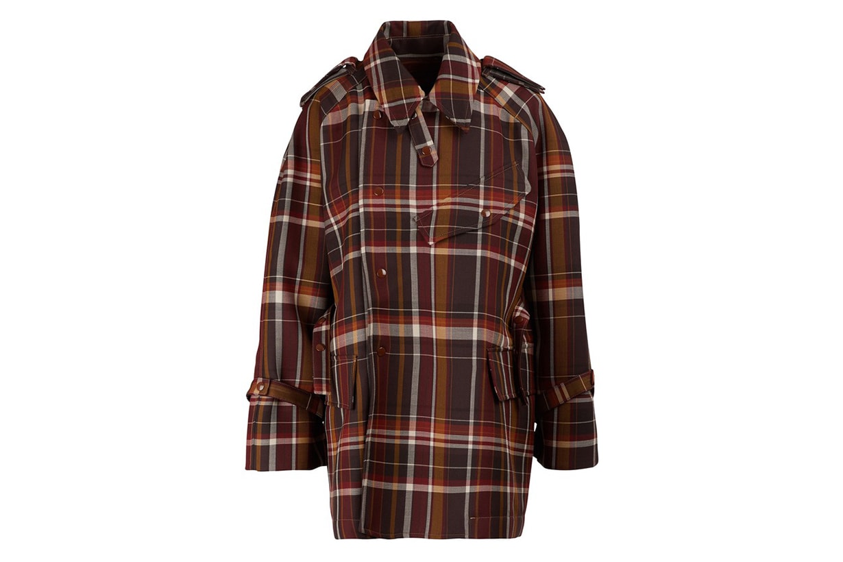 ACNE STUDIOS Plaid wool coat