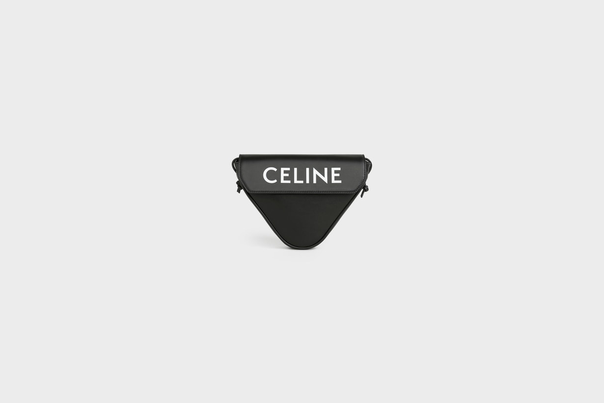 celine triangle bag in smooth calfskin with the dancing kid print handbags
