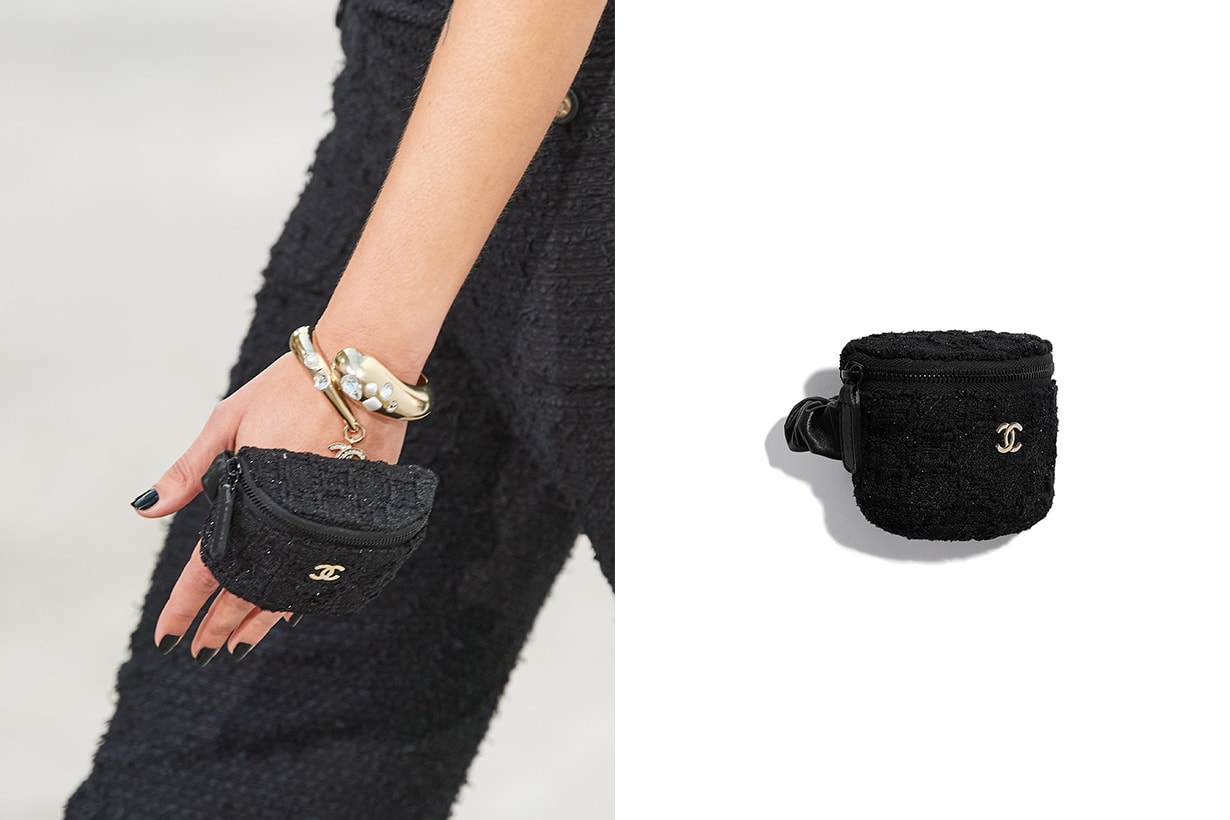 chanel 2021 ss small leather goods mini bags card holders tweed clutch release