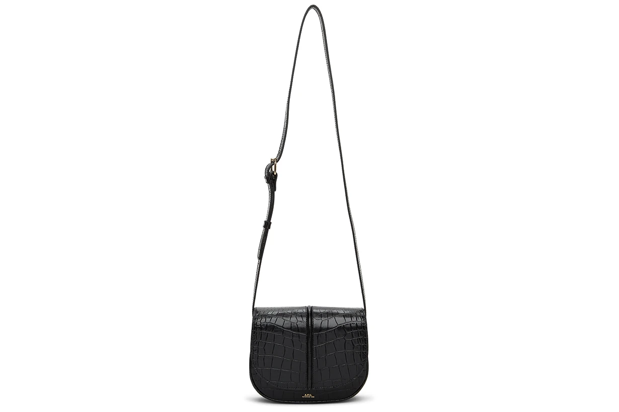 Black Croc Betty Bag