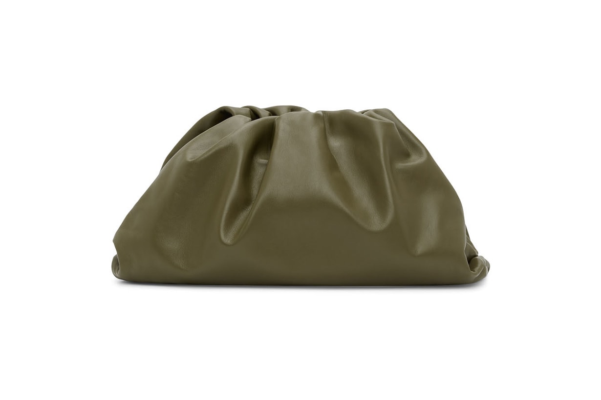 BOTTEGA VENETA Khaki 'The Pouch' Clutch