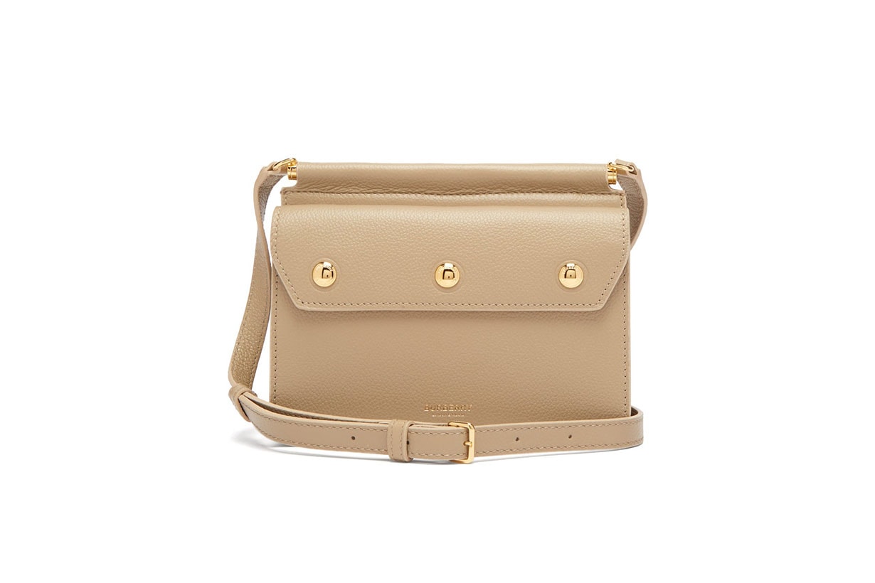 BURBERRY Title mini grained-leather cross-body bag
