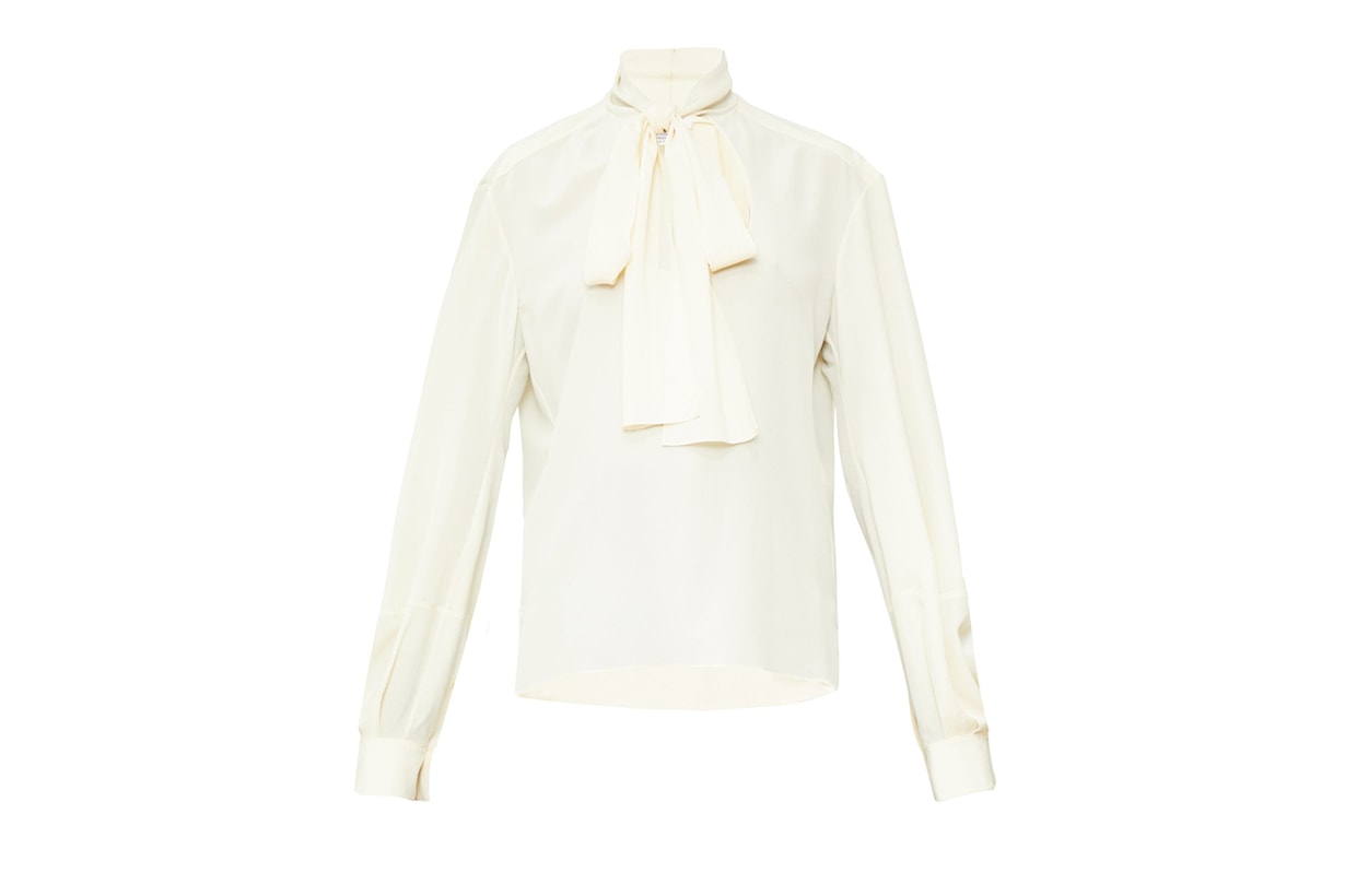 CHLOÉ Pussy-bow crepe blouse