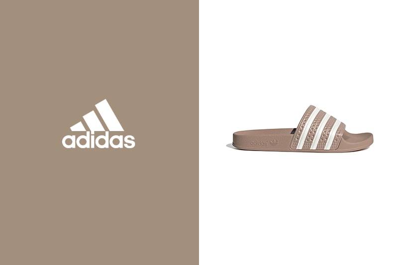 Adidas adilette w slides sandals womens nude brown beige colorway