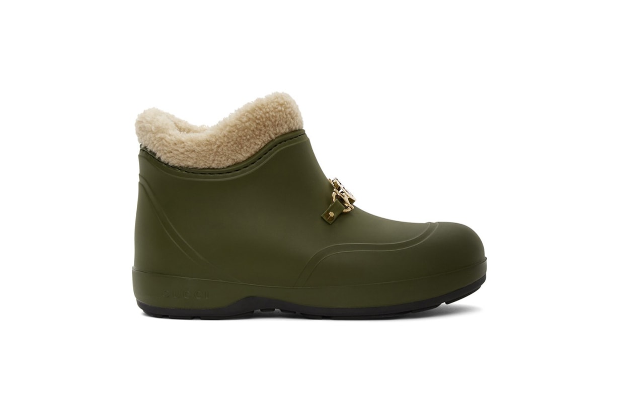 GUCCI Green Interlocking G Horsebit Boots