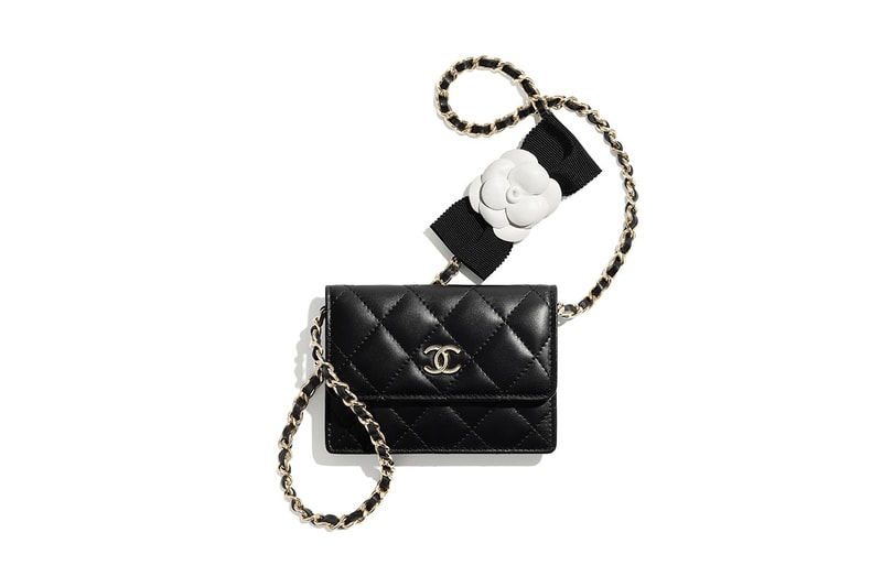 chanel 2021 ss small leather goods mini bags card holders tweed clutch release