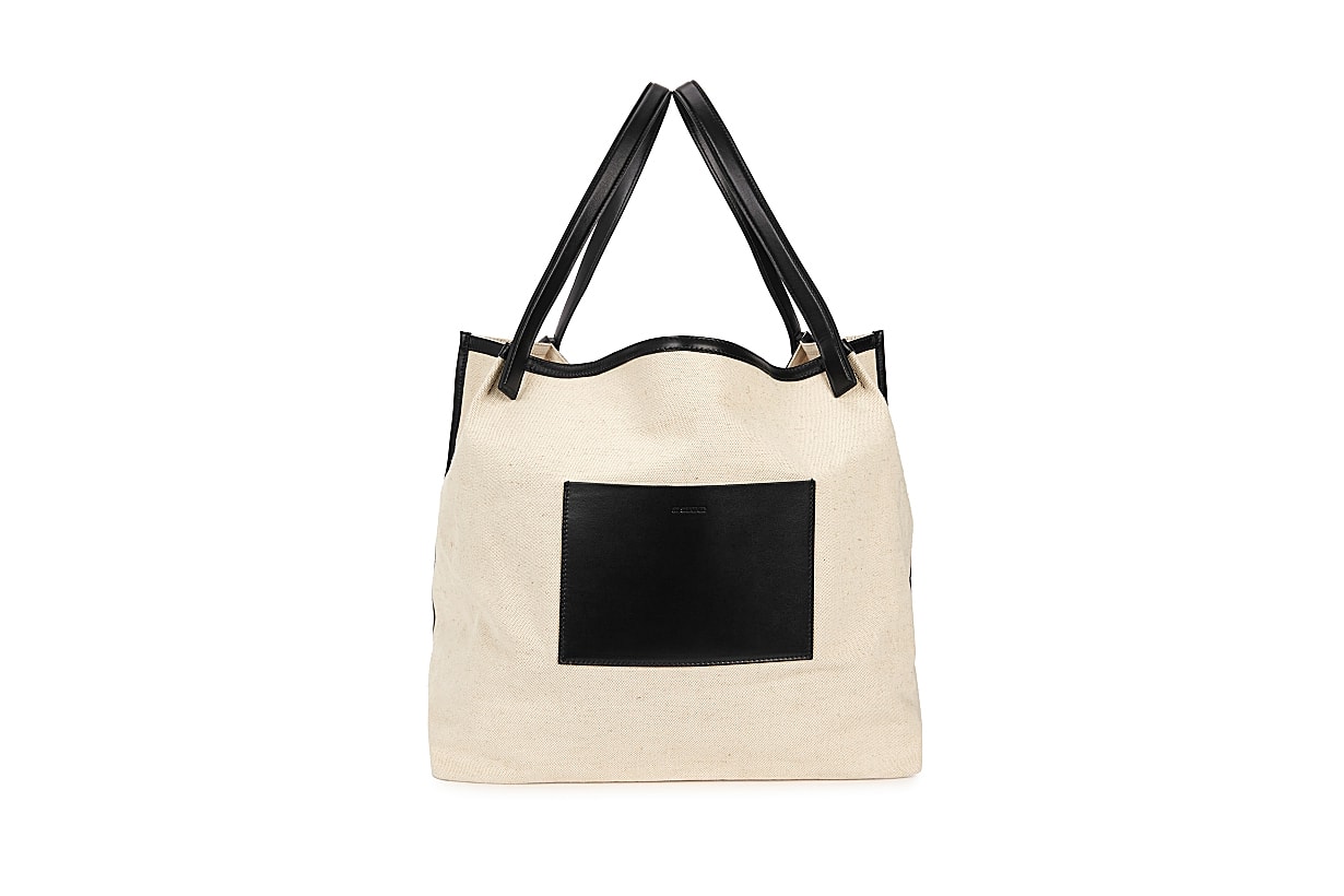 JIL SANDER Origami medium canvas tote