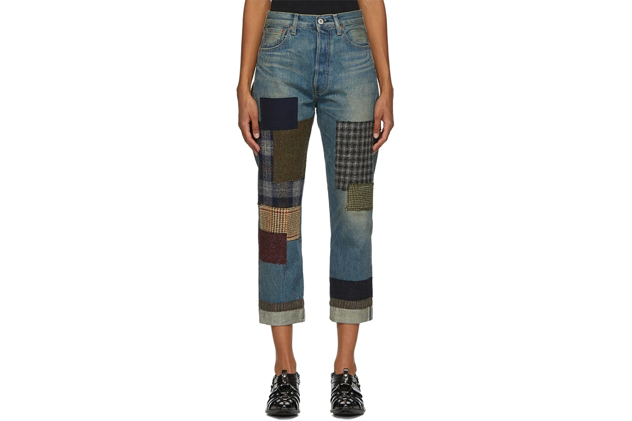 JUNYA WATANABE Blue Patchwork Jeans