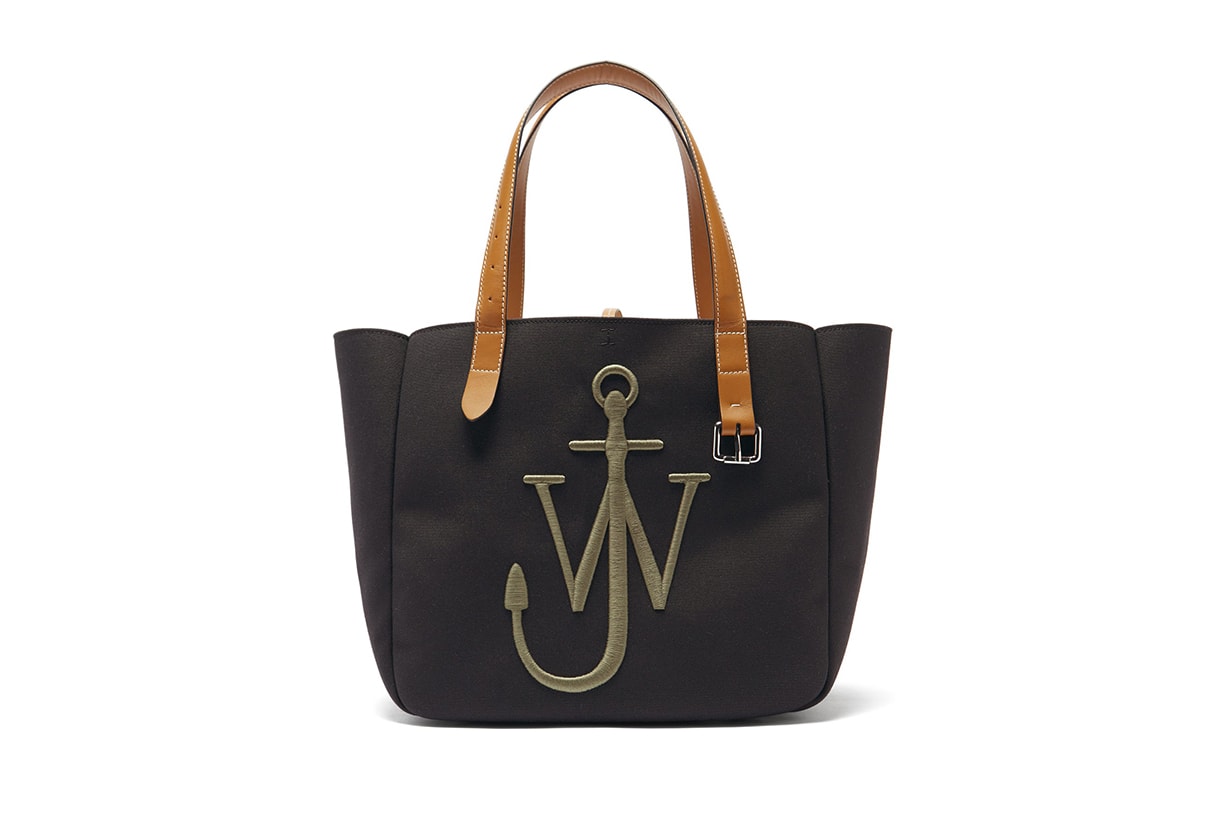 JW ANDERSON Belt embroidered-anchor canvas tote bag