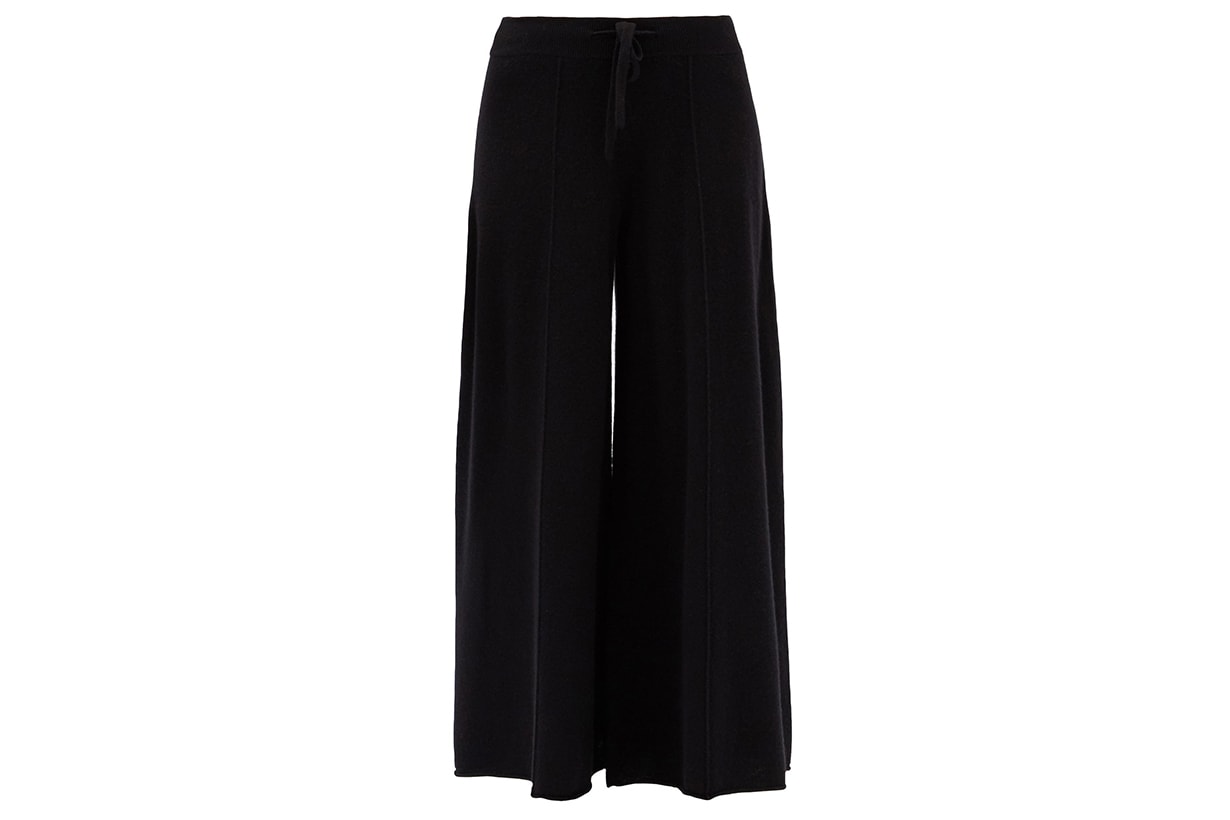 Kate high-rise cashmere wide-leg trousers