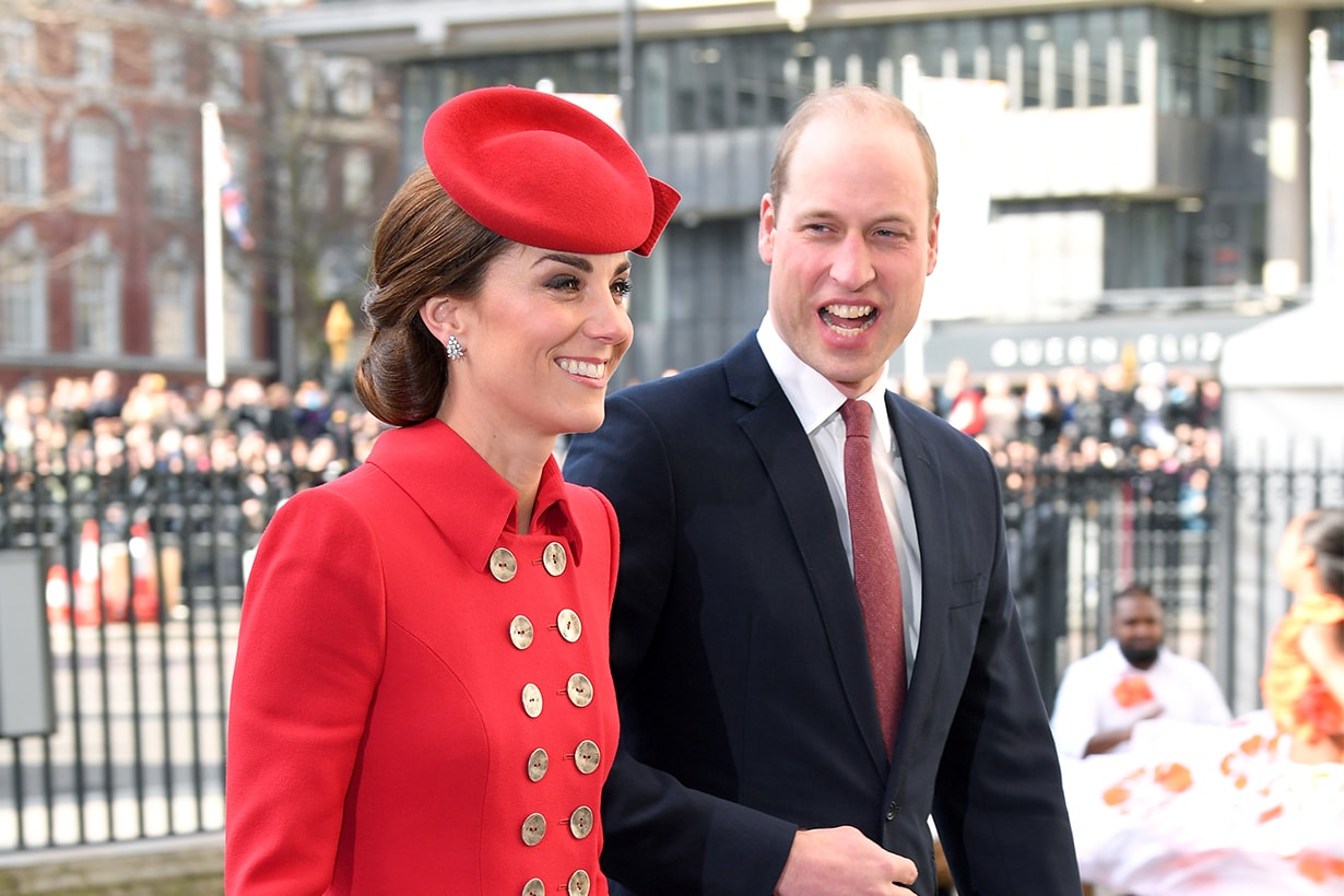 Catherine, Duchess of Cambridge and Prince William, Duke of Cambridge attend the Commonwealth Day service at Westminster Abbey on March 11, 2019 in London, England.