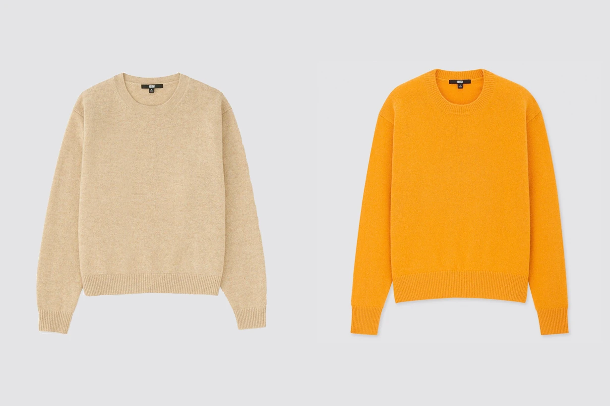 uniqlo preium lambswool knit tops winter comfy basic