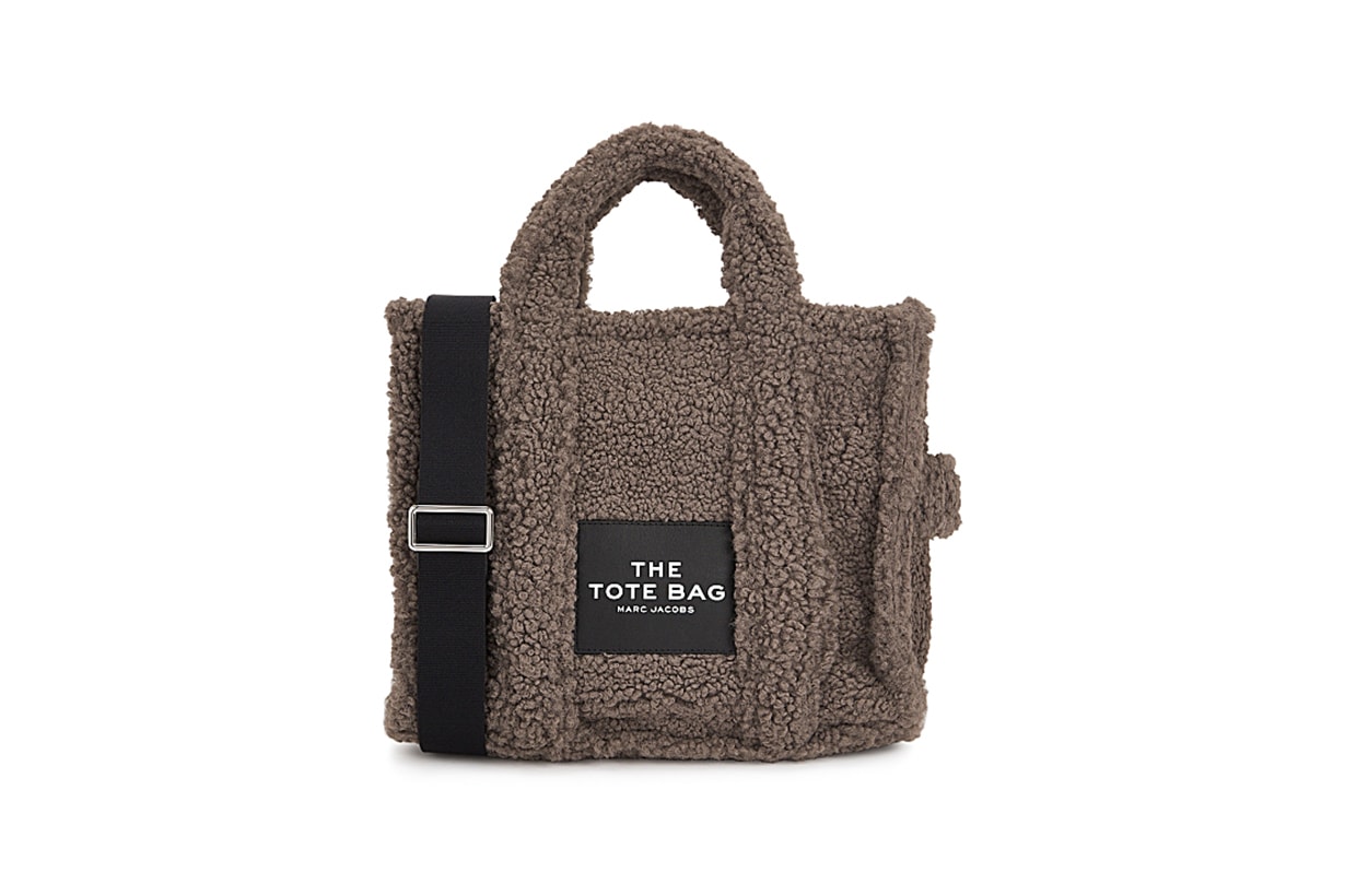 MARC JACOBS The Teddy Traveller Tote small faux shearling bag