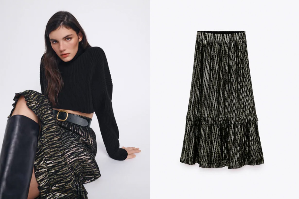 METALLIC THREAD SKIRT