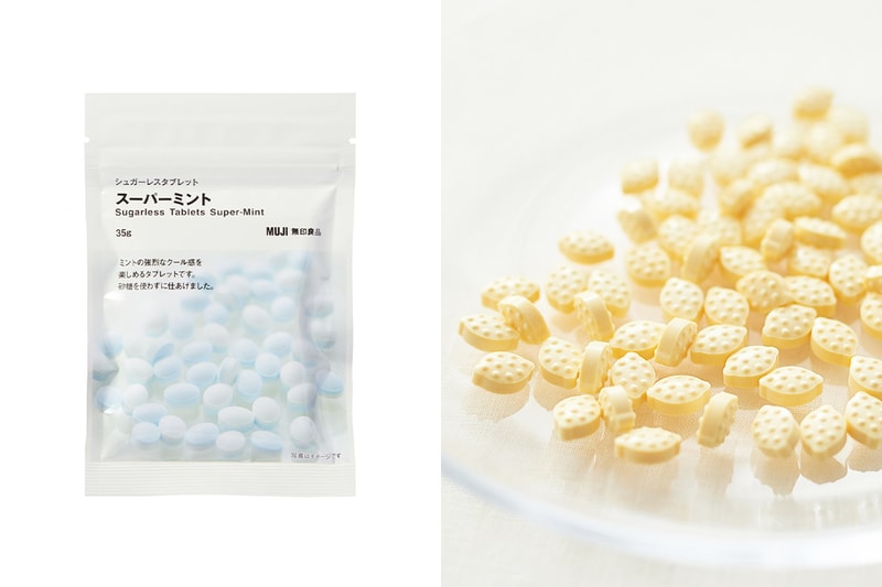 Muji Candy Yuzu and Kinkan Sugarless Tablet Super Mint Sugarless Tablets Lemon