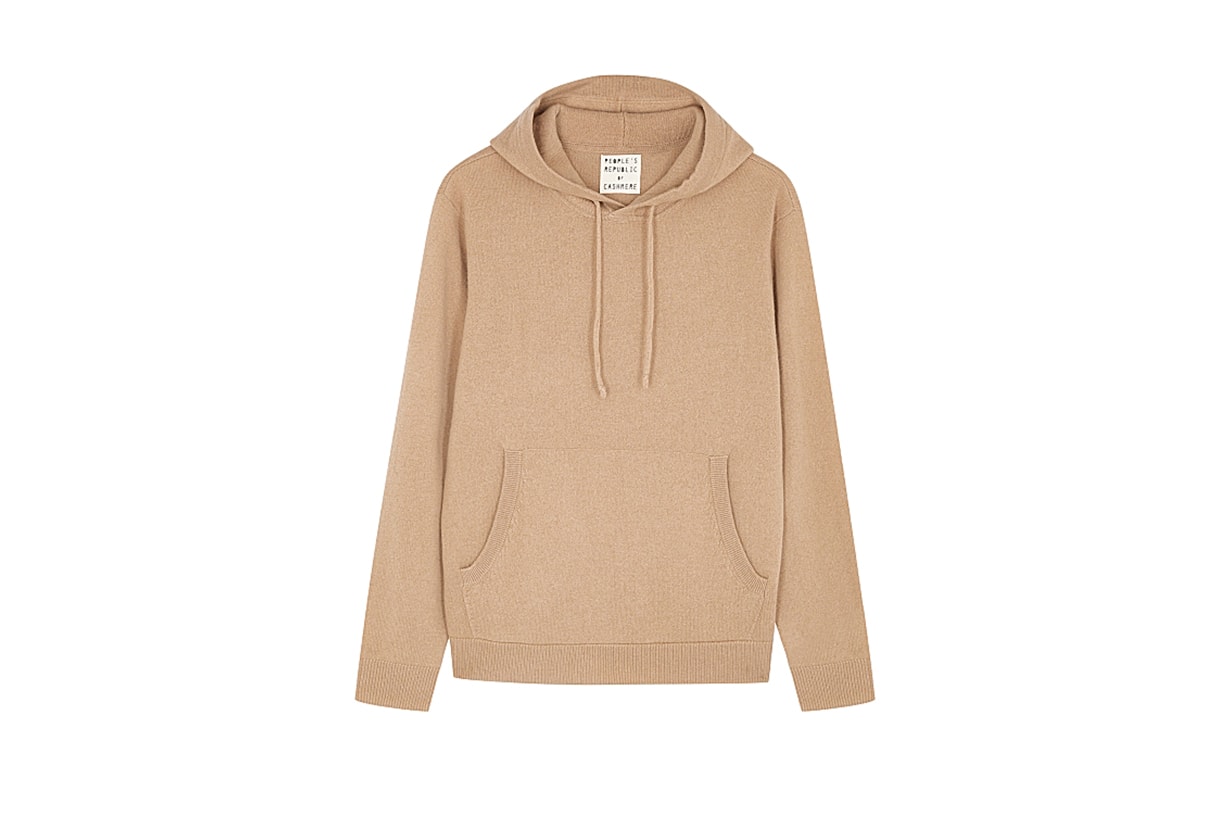 PEOPLE'S REPUBLIC OF CASHMERE Camel hooded cashmere jumper