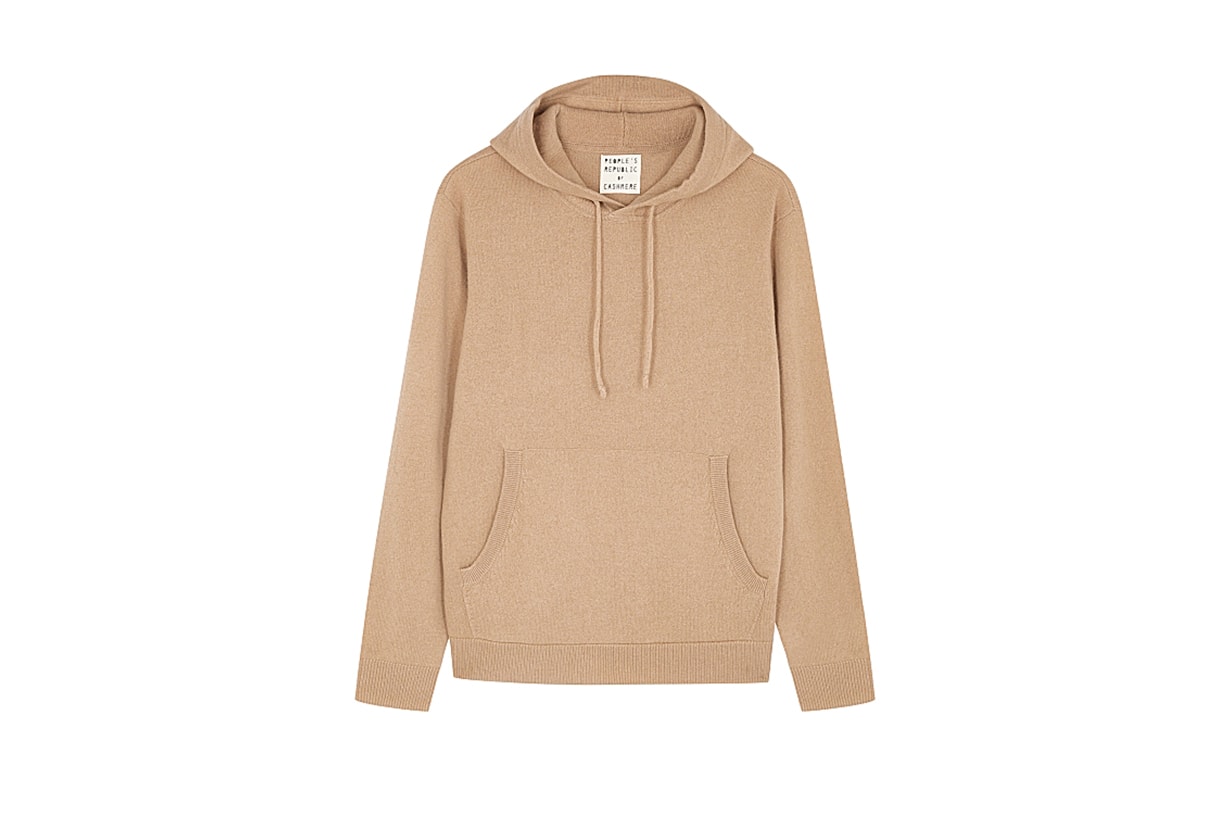 PEOPLE'S REPUBLIC OF CASHMERE Camel hooded cashmere jumper