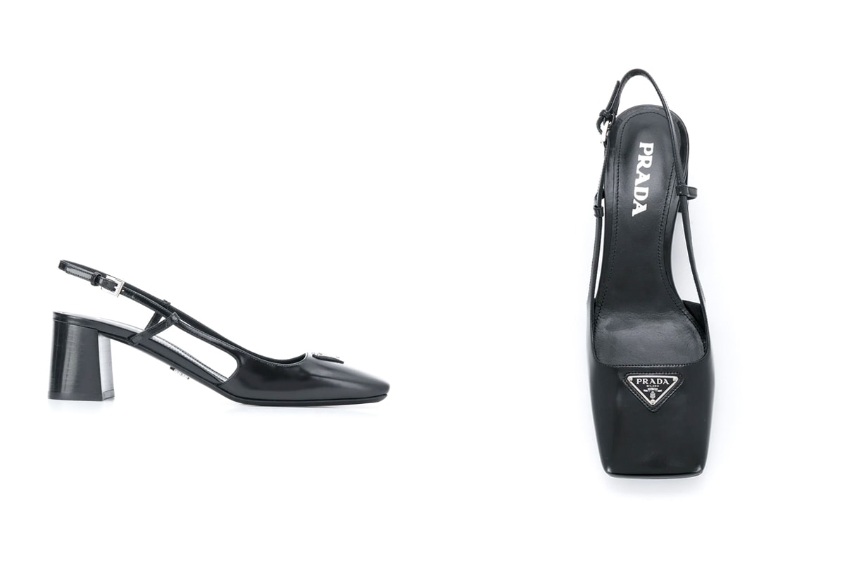 prada slingbacks basic must have classic black logo