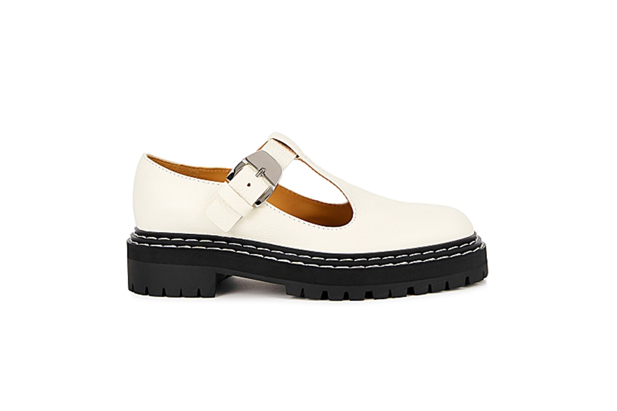 PROENZA SCHOULER Off-white leather Mary Jane shoes