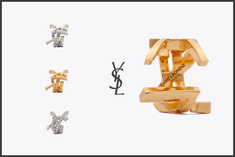 saint laurent monogram ear cuff ysl logo where buy