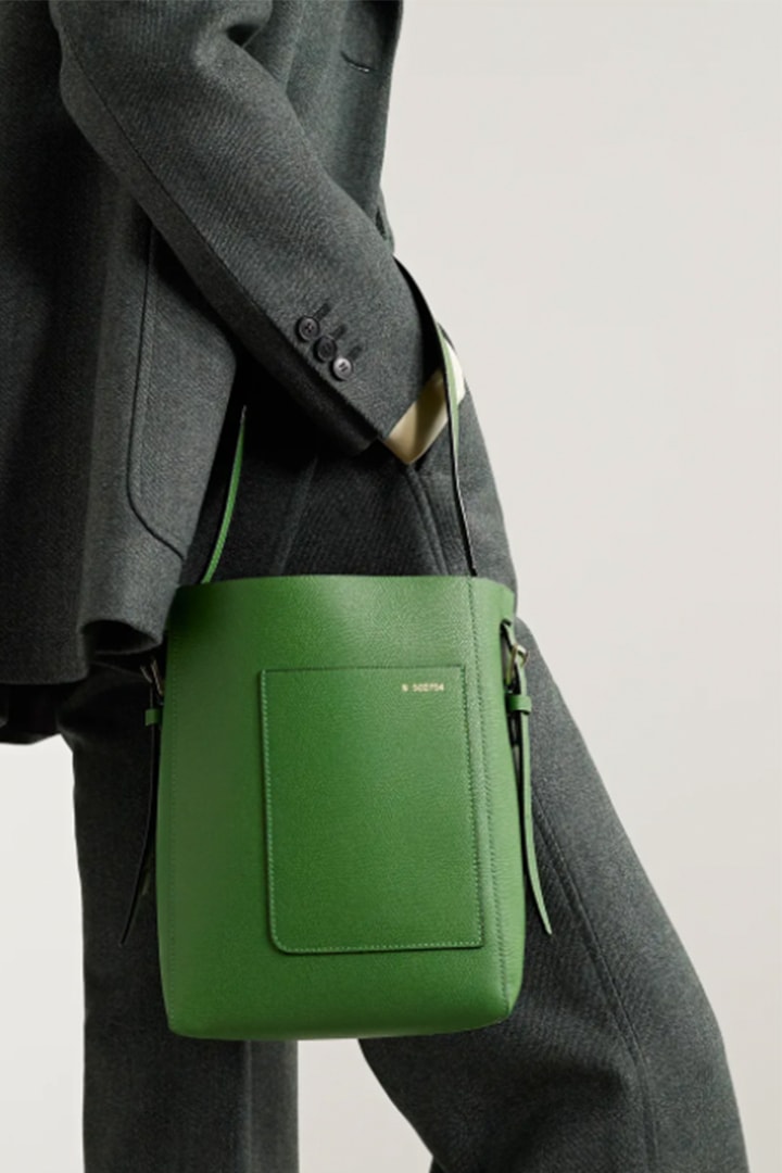 VALEXTRA Green Tote Bag