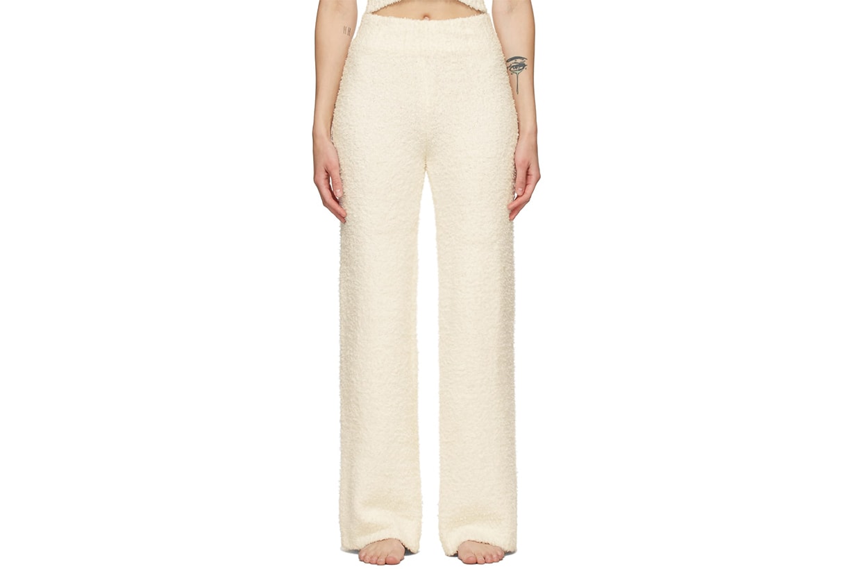 SKIMS Off-White Knit Cozy Lounge Pants
