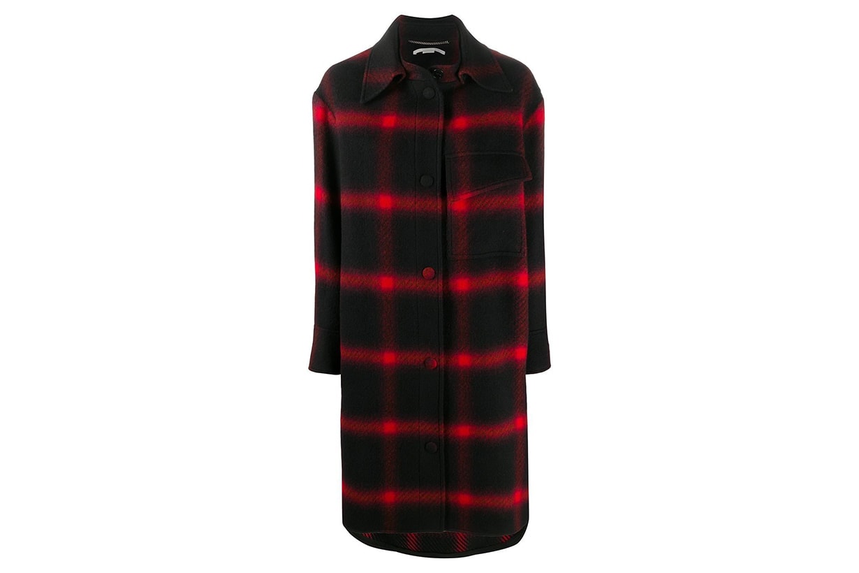 Stella McCartney checked wool coat