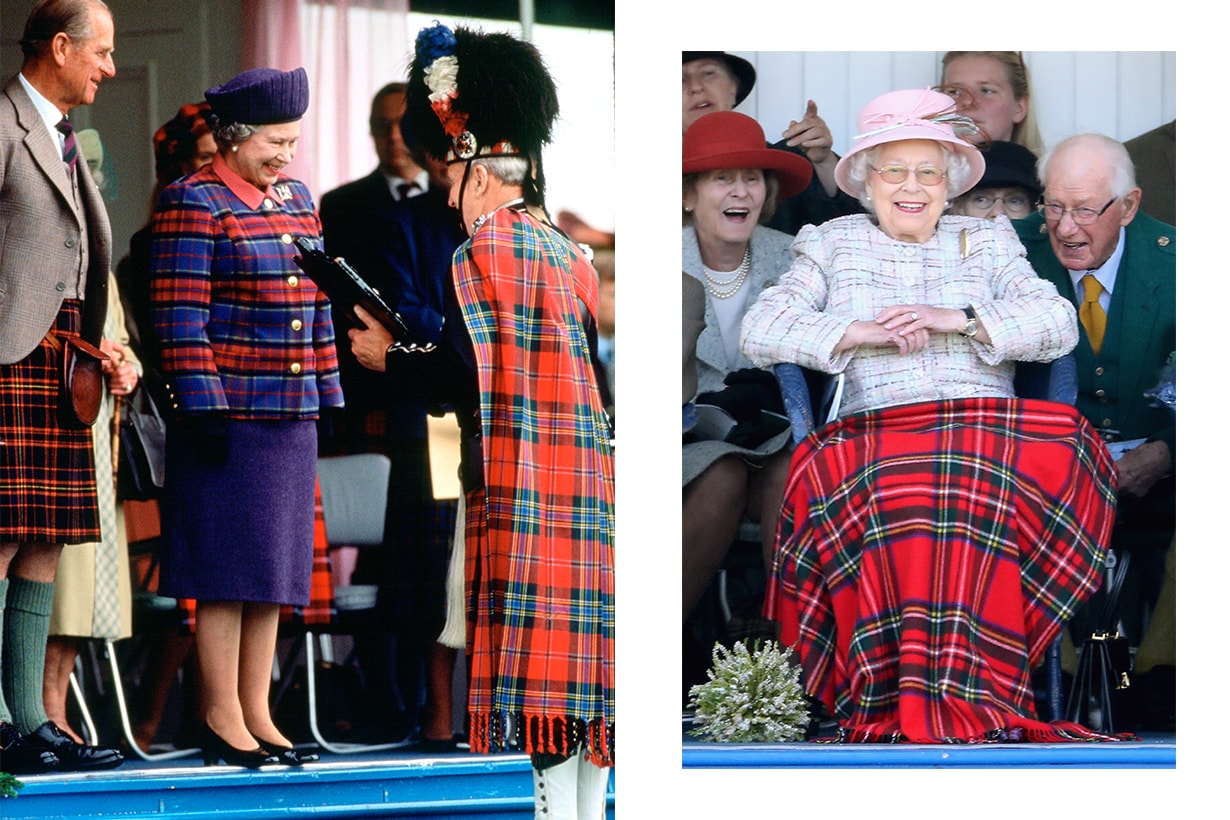 Queen Elizabeth II watches the 2017 Braemar Gathering at The Princess Royal and Duke of Fife Memorial Park on September 2, 2017 in Braemar, Scotland. 