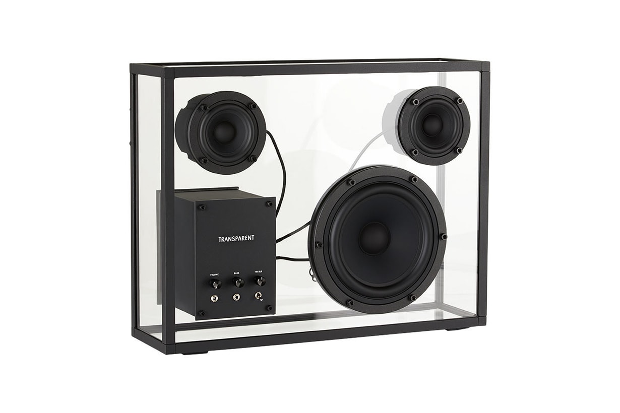 TRANSPARENT Black Glass Speaker