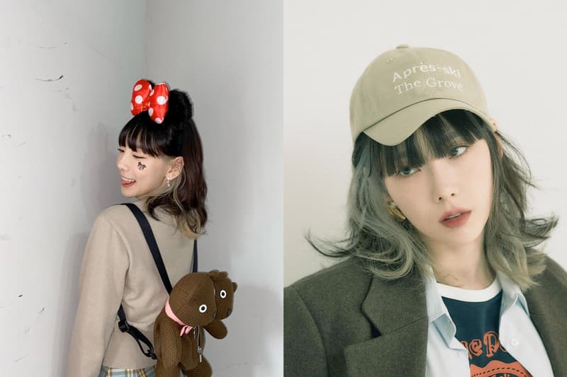 taeyeon hair dye highlight 2 color trends