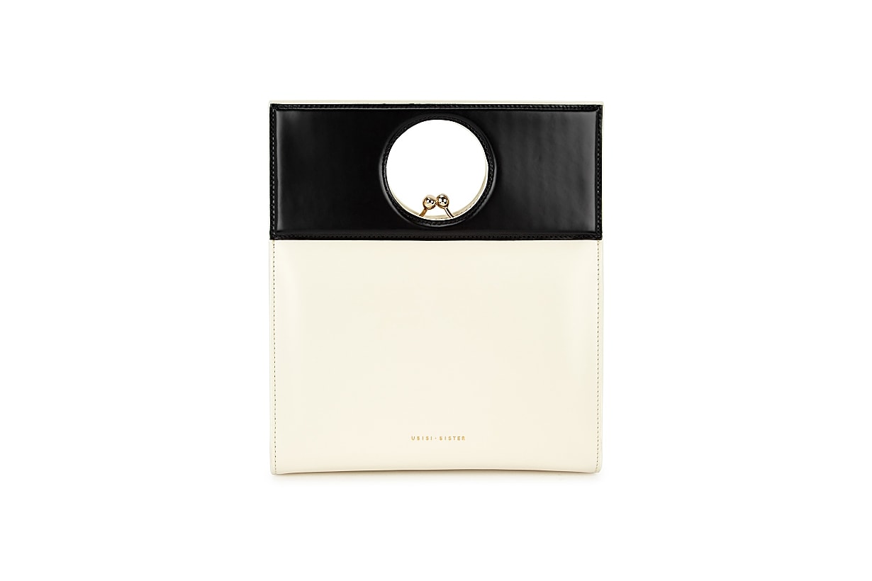 USISI SISTER Eddie monochrome leather top handle bag