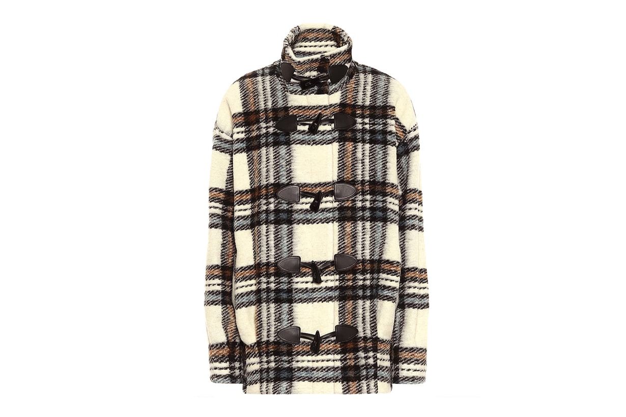 VERONICA BEARD Caelslate checked wool-blend coat