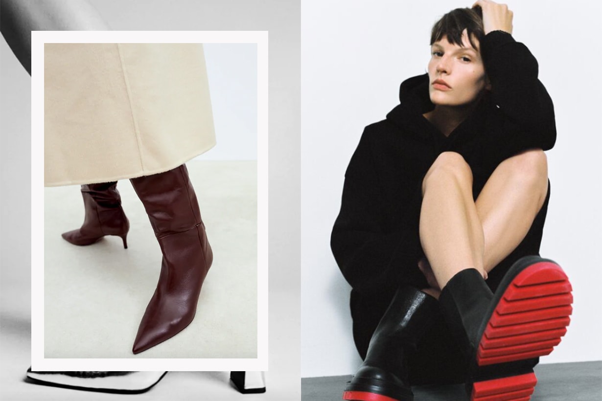 Zara Model Wearing Boots