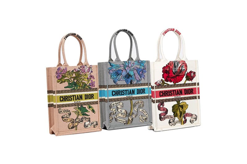 Dior Fleurs Bibliques Vertical Book Tote