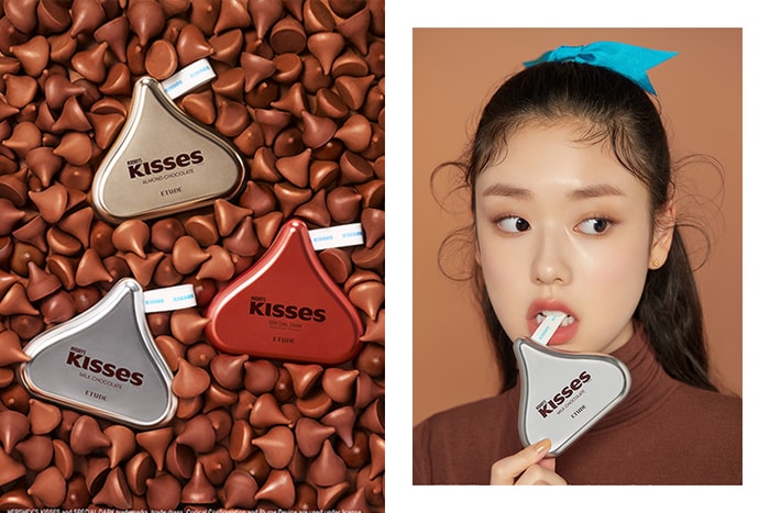 藏在巧克力包裝紙下:這次 Etude House 竟然找來 Hershey's Kisses 推出聯名彩妝!
