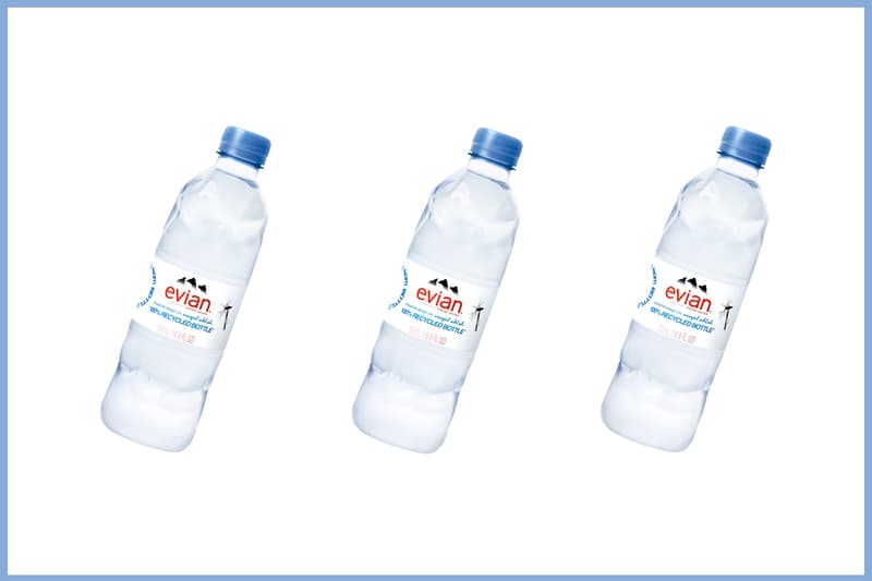 evian virgil abloh new design bottle water recycled