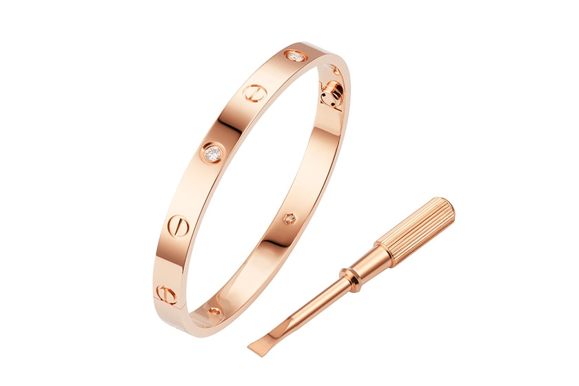 LOVE 系列手鐲 18K 玫瑰金及鑽石