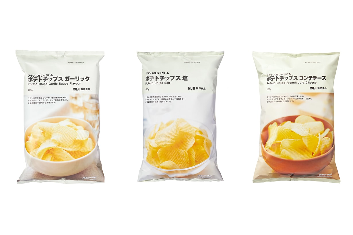 muji snacks potato chips garlic flavor SNS