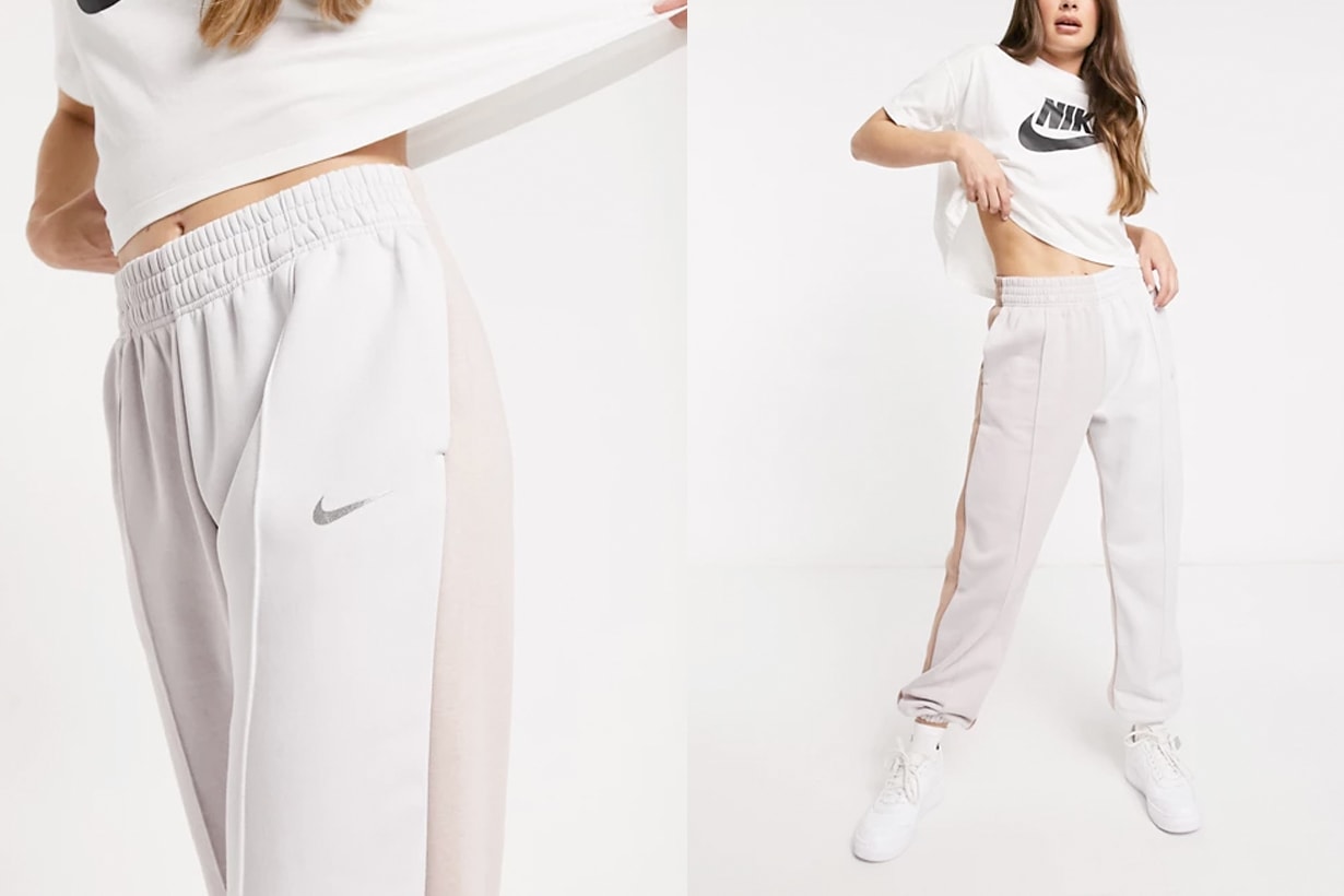 nike pink sweatshirt sweatpants hoodie comfy effortless chic